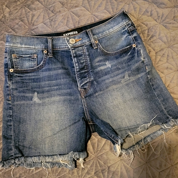 Express Midi vintage high-rise shorts - Picture 1 of 3